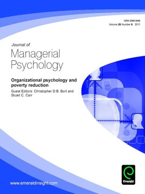 cover image of Journal of Managerial Psychology, Volume 26, Issue 6